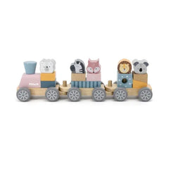 Wooden Train Standing Building Blocks