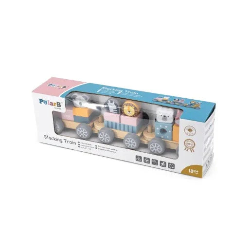 Wooden Train Standing Building Blocks