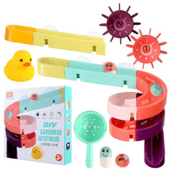 Wall Suction Marble Race Run Track Kids Bath Toy