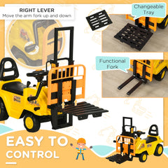 Sit and Scoot Ride-on Toy with Forklift Operation
