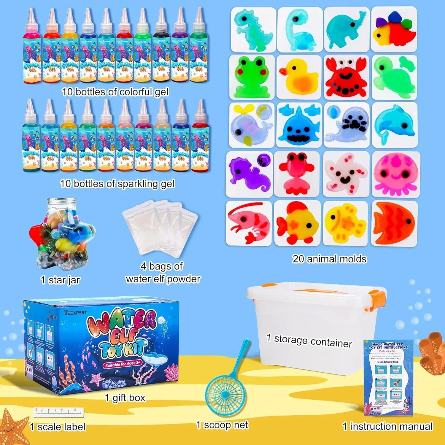 20 Amazing Gel Toys With 5 Molds