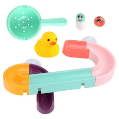 Wall Suction Marble Race Run Track Kids Bath Toy