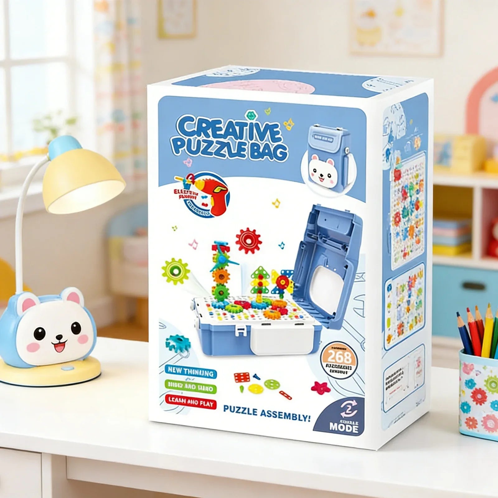 Creative Puzzle Bag 268PCS-Blue