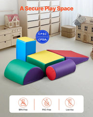 5 Piece Foam Climbing Blocks Set