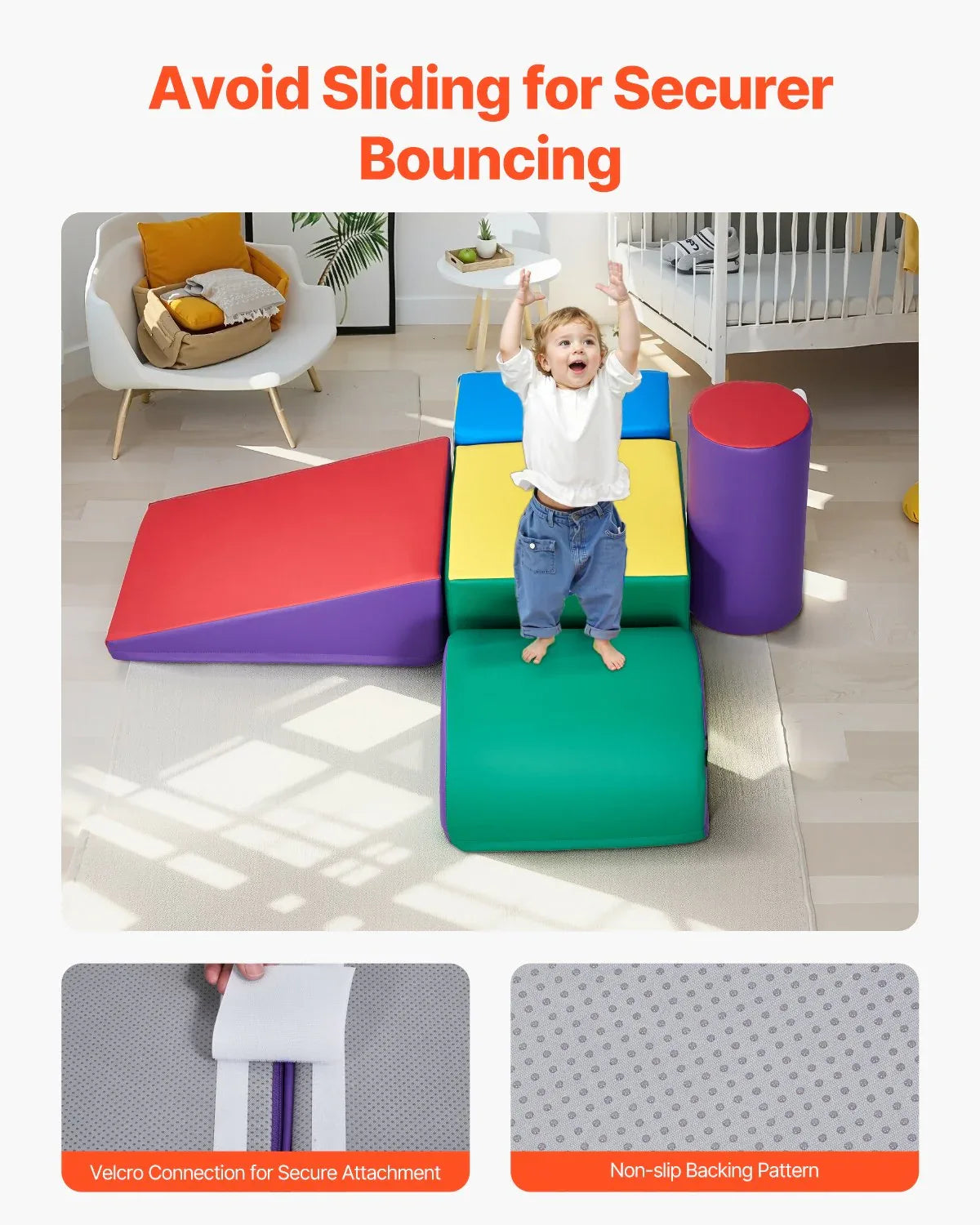 5 Piece Foam Climbing Blocks Set
